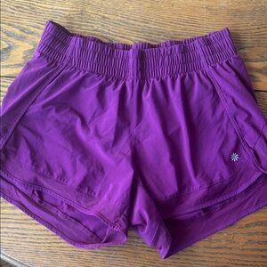 Athleta Women's Magenta Mesh Racer 4” Athletic Shorts
